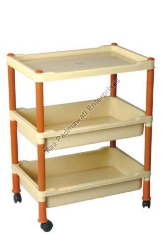 3 Rack Plastic Kitchen Trolley