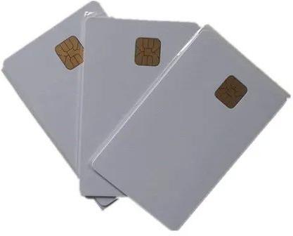 Rectangular Contact Chip Smart Pvc Card, Color : White