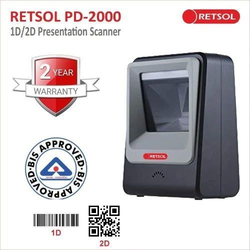 Retsol PD-2000+ 1D-2D Barcode Scanner, Connectivity Type : Wired(Corded)