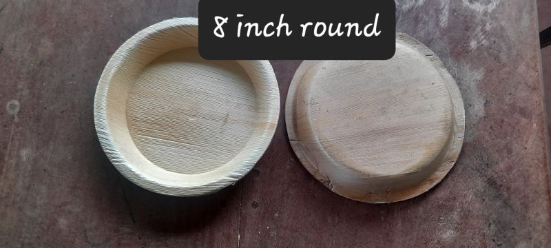 8 Inch Round Biodegradable Palm Leaf Plate