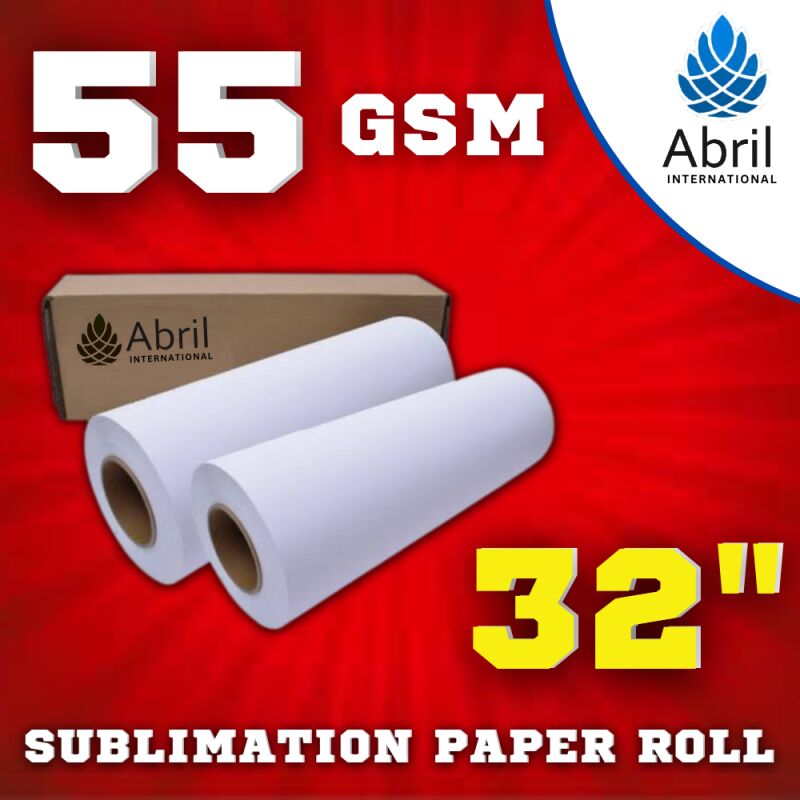 32" 55 GSM Sublimation Heat Transfer Paper Roll