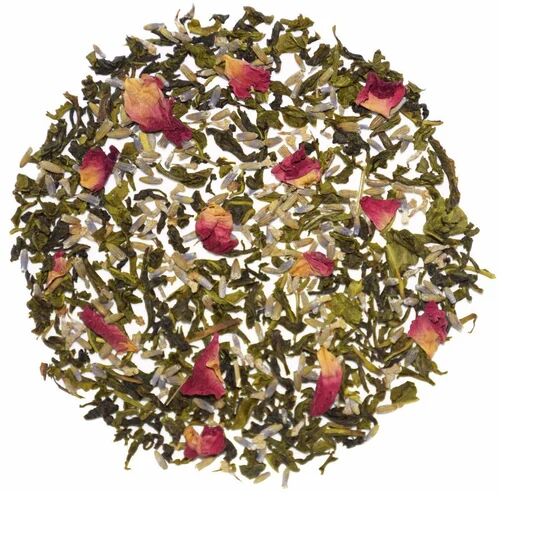 AGADA ORGANIC Lavender Rose Green Tea, Shelf Life : 12 Months