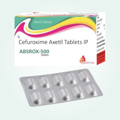 ABSROX-500 Cefuroxime Axetil Tablet, for Hospital, Grade Standard : Pharm Grade