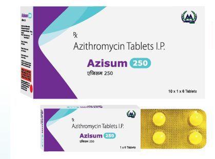 Azisum 250mg Tablets, Packaging Type : Blister