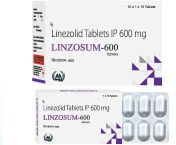 Linzosum Linezolid 600 mg Tablets, Packaging Type : Blister