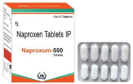 Naproxum 500mg Tablets, Packaging Type : Blister