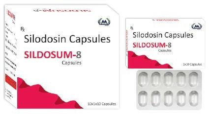 Sildosum 8mg Capsules, Packaging Size : 10x1x10 Pack