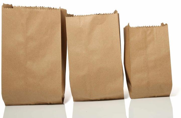 Ractangular Plain Brown Paper Pouch, for Packaging, Packaging Type : Plastic Packet