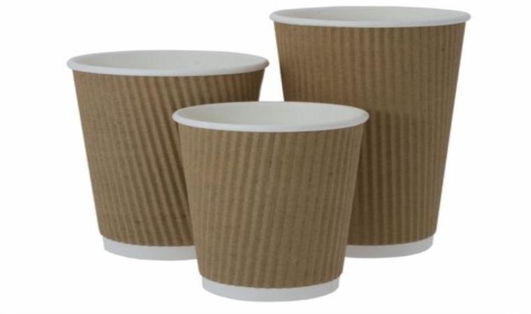 Brown Round Ripple Paper Cup, for Coffee, Tea, Size : Multisizes