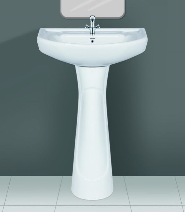 Cera Plain Series Wash Basin Pedestal Set
