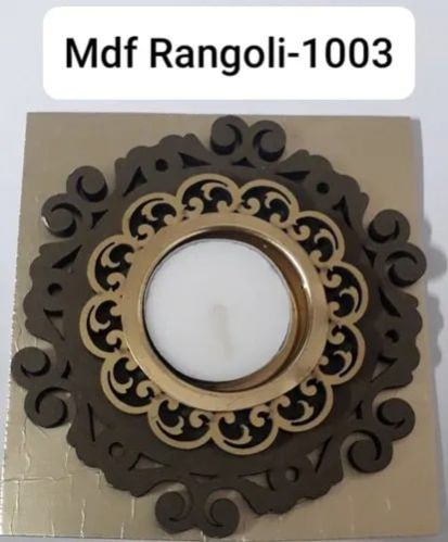 Round Non Polished 1003 MDF Rangoli, for Interior Design, Feature : Best Quality, Durable