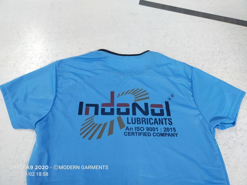 Customized logo print round neck T-shirts, Size : XXL, XL
