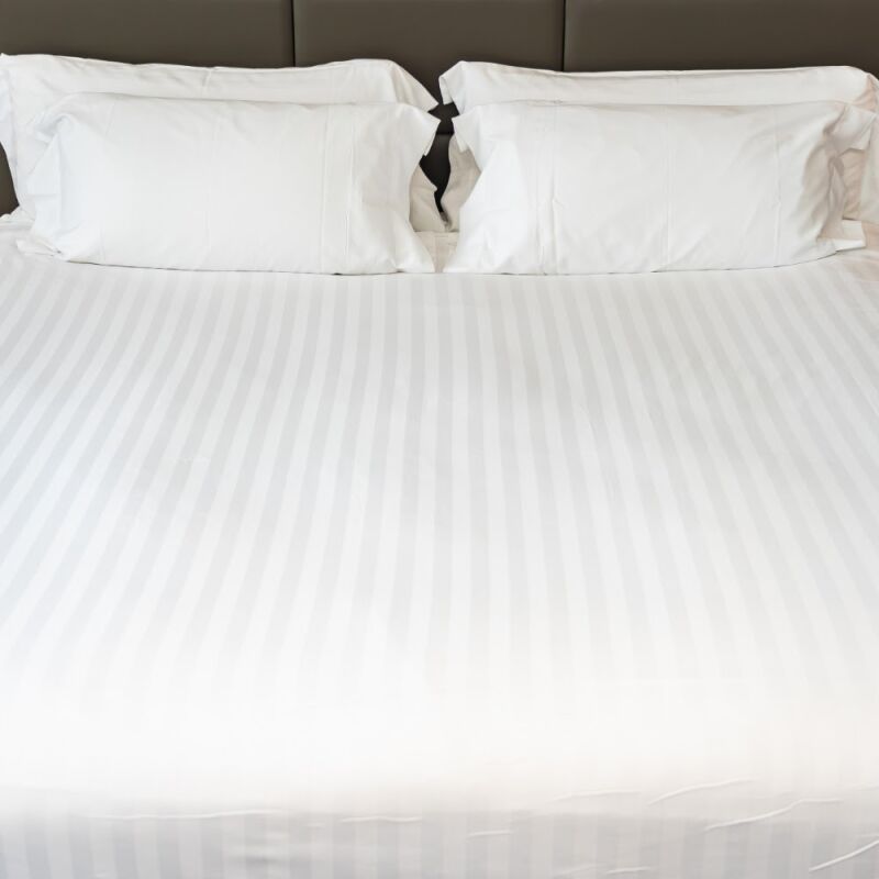 Organic Cotton Bedsheets - Flat Striped