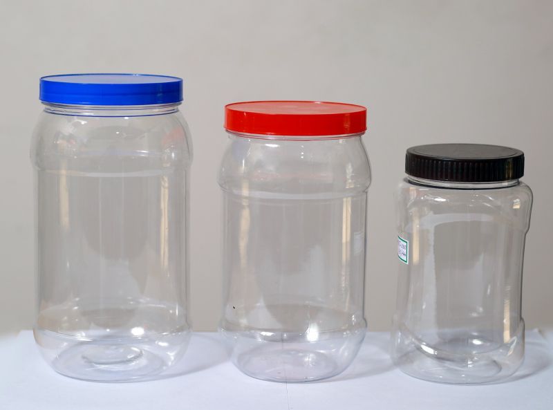 Plastic Pet Jars, for Canned Food, Cookie, Pickle, Skin Care Cream, Capacity : 10-50gm, 100-200gm