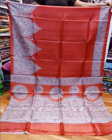 Tussar Silk Madhubani Sarees