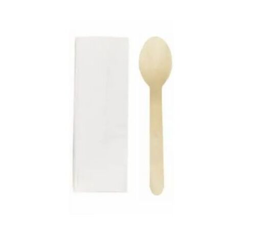 3 X 6 Inch White Kraft Paper Cutlery Pouch