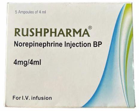 Norepinephrine 4 mg Injection, Medicine Type : Allopathic