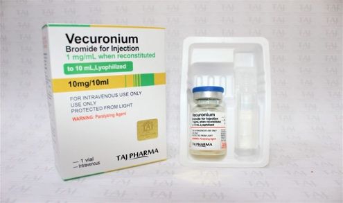 Vecuronium Bromide 10mg Injection, Packaging Type : Glass Bottle