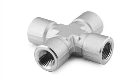Stainless Steel Instrumentation Pipe Female Cross, Color : Grey