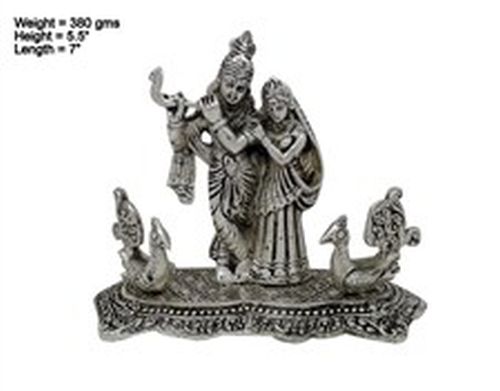 Radha Krishna With Peacock Statue, for Interior Decor, Office, Home, Gifting, Religious Purpose