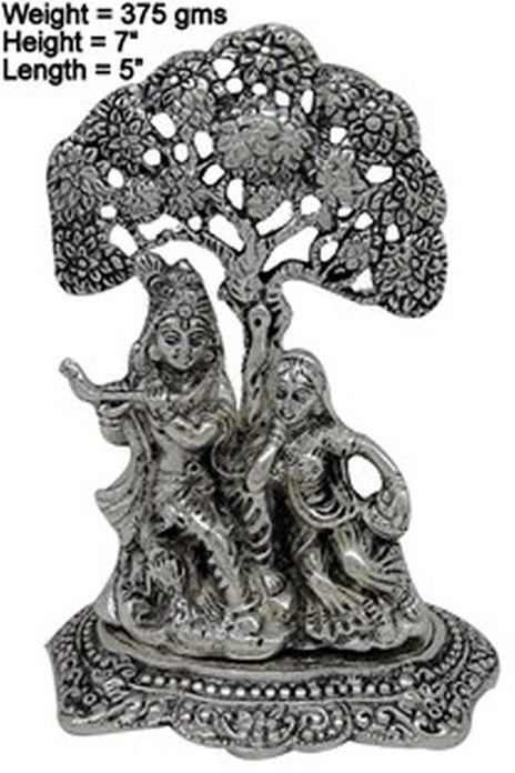 Radha Krishna with Small Tree Statue, for Interior Decor, Office, Home, Gifting, Dimension : 13*18.5*8