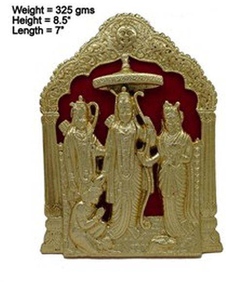 Plain Polished Ram Darbar Photo Frame, Frame Shape : Temple