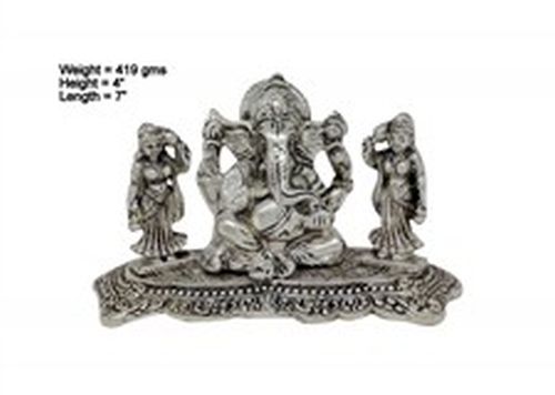 Plain Riddhi Siddhi Ganesha Statue, Packaging Type : Paper Box