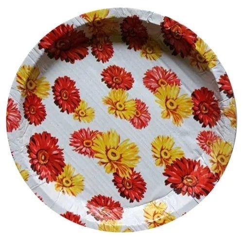 Floral print shop paper plates