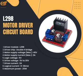 Red 25W L298 Motor Driver Circuit Board