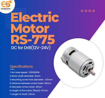Electric DC Electronic Motors, Model Number : RS-775