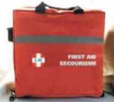 Red Rectangular Large Padded Bag First Aid Kit, for Medical Use, Size : Standard