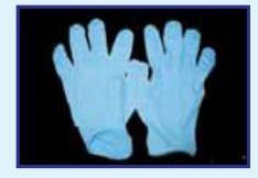 Blue Nitrile Gloves, for Hospital, Size : Standard