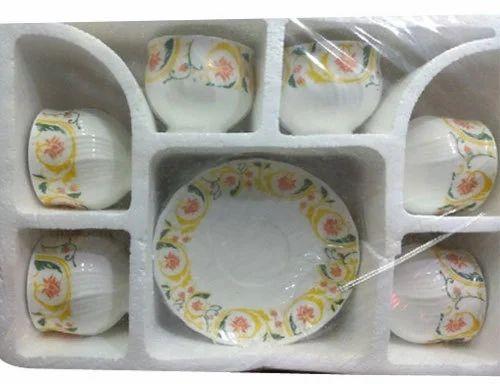 Mulit Colour Round Printed Ceramic Tea Cup Set, for Coffee, Style : Anitque