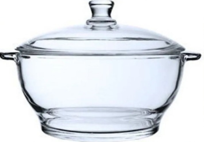 Transparent Glass Casserole, Capacity : 1000 ml