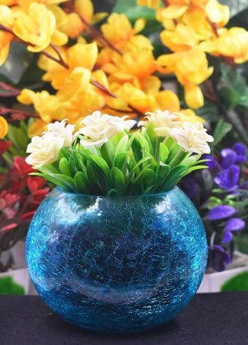 Round Shaped Home Decor Glass Vase