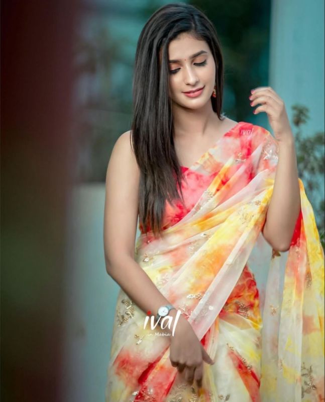 Printed Cotton Ladies Organza Saree, for Easy Wash, Dry Cleaning, Anti-Wrinkle, Shrink-Resistant