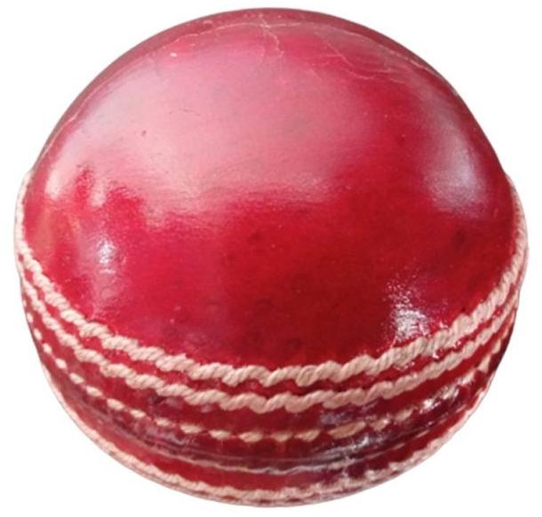 Plain Cork Red Leather Cricket Ball