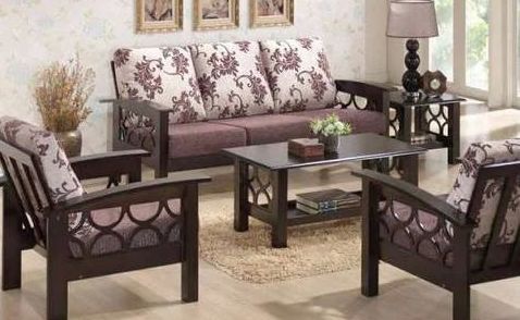 Brown Fancy Wooden Sofa Set, Feature : Quality Tested, Attractive Designs
