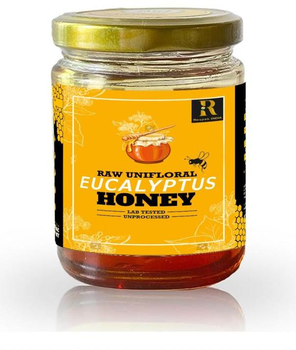 Respek India Liquid Raw Unifloral Eucalyptus Honey, for Cosmetics, Foods, Medicines, Taste : Sweet