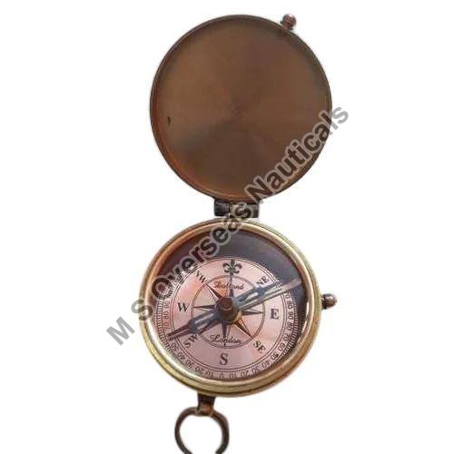 Polished Brass Poem Compass, for Promotional Work, Direction Tracking, Ship