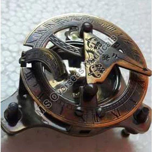 Brass Round Sundial Compass