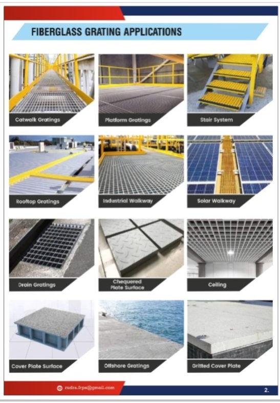 Frp Grating, for Industry, Size : 38 x 38 mesh size