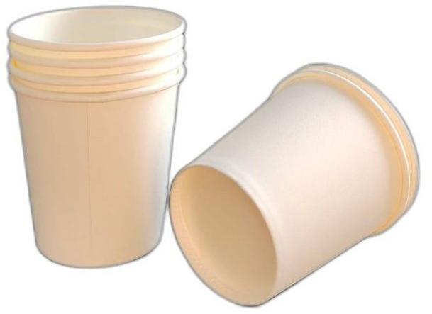 Round 75ml Plain Paper Cup, Color : White