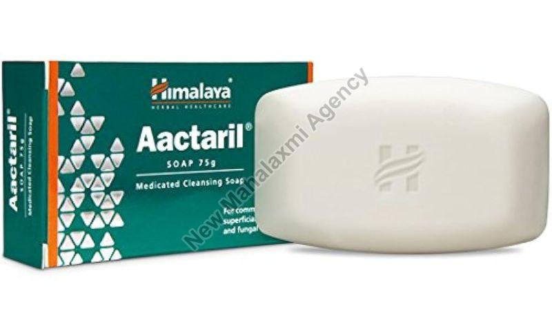 White Solid Himalaya Aactaril soap, for Bathing, Skin Care, Shape : Square