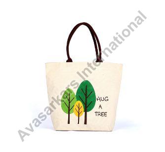 Hug A Tree Recycle Canvas Shopping Bag