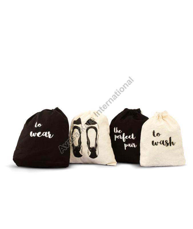 Printed Cotton Shoe Bags, Feature : Easily Washable, Comfortable