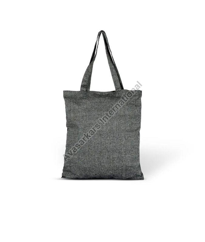 Recycled Cotton Black Bag, for Casual, Pattern : Plain