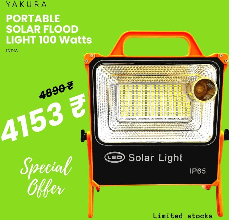 Yakura Solar - Portable Solar Flood Light 100Watts