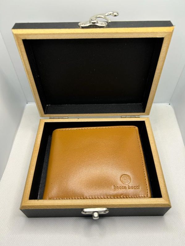 Brown Square Polished MDF Board Wallet Packaging Boxes, Size : 5/4/2 Inch