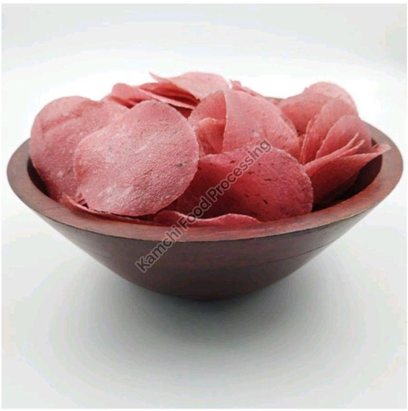 Reddish Beet Root Chips Fryums, for Human Consumption